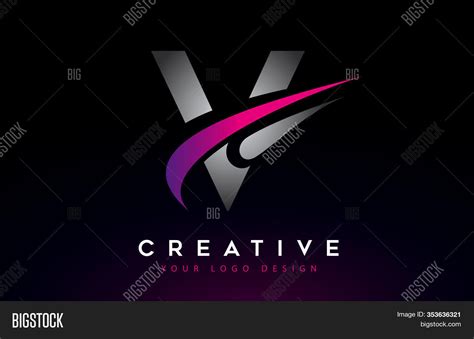V Logo Swoosh Vector And Photo Free Trial Bigstock