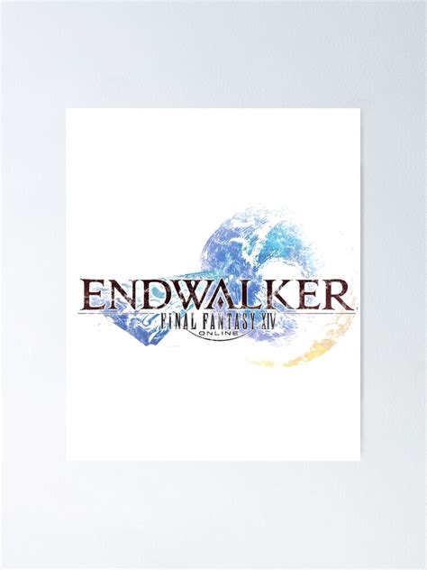 "FFXIV Endwalker Logo Distressed " Poster by LunarBurrow | Redbubble