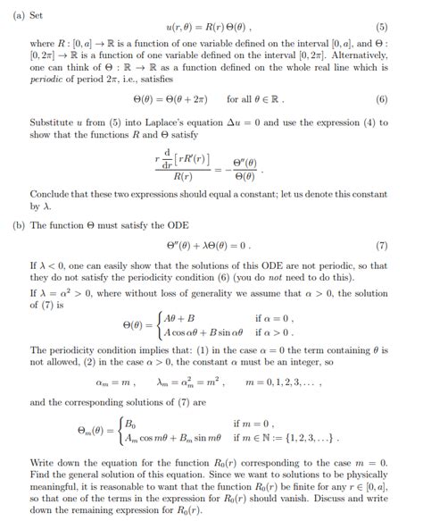 Solved Problem 3 Separation Of Variables For Laplaces