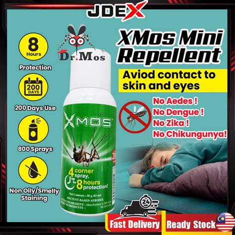 Jdex Drmos X Mos Mosquito Repellent Spray Xmos 83ml Effective And Fast Action Ubat Nyamuk 蚊油 驱蚊水