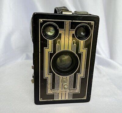 Vintage Kodak Brownie Six 16 Box Camera Art Deco Front EBay