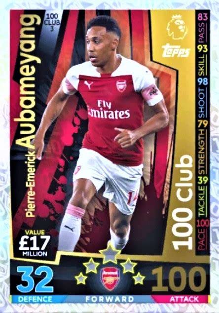 Trading Card Hubuk Topps Match Attax Extra 2018 2019 100 Club Set