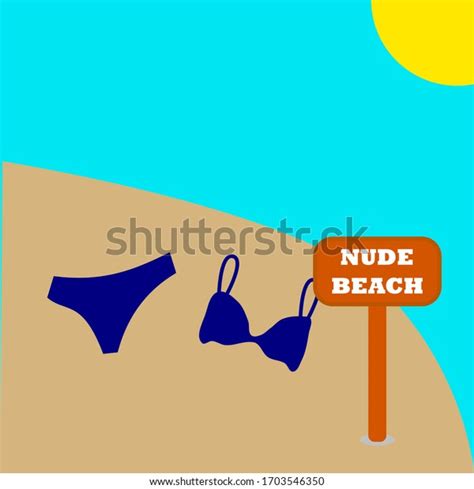 Nude Beach Bikini On Sand Stock Vector Royalty Free 1703546350 Shutterstock