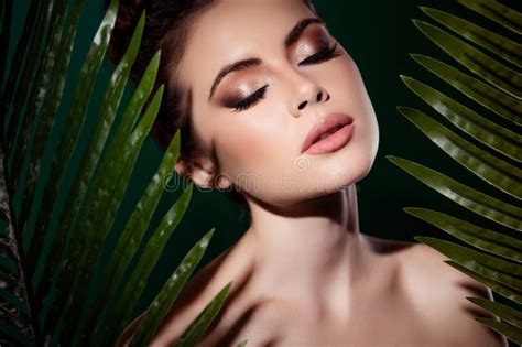 Photo Of Hot Tempting Chic Girl Applying Organic Exotic Cosmetic Doing Makeover For Trip