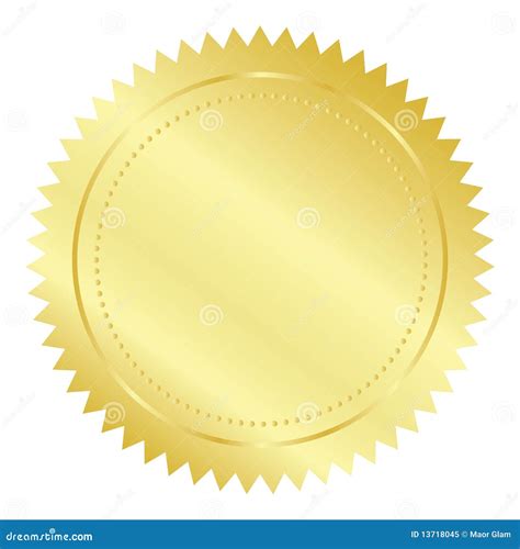 Gold Certificate Seal Excellence