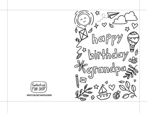 Free Printable Happy Birthday Grandpa Cards