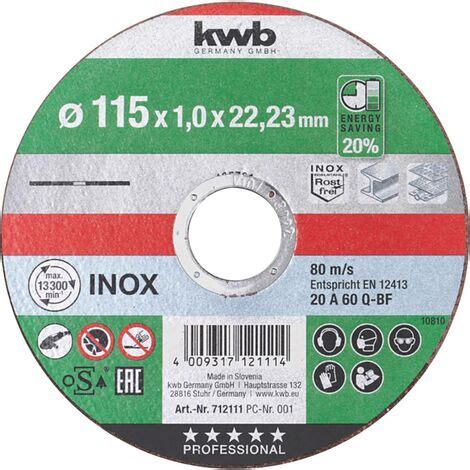 Kwb Disque Tron Onner Mm Pc S Acier Chrome Nickel