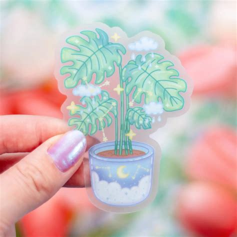 Monstera Sticker Wildflower Fiction
