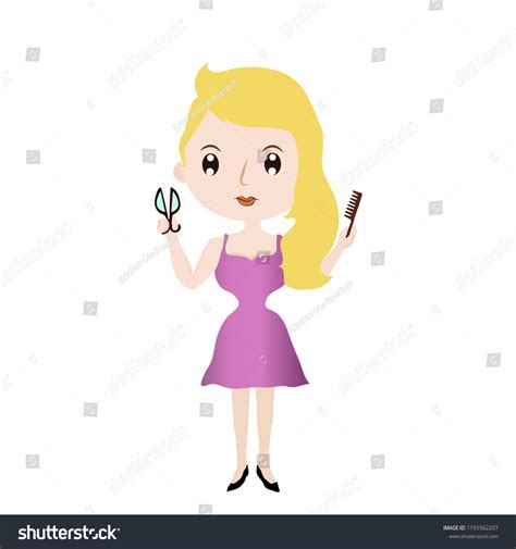 Character Woman Blonde Hair Wearing Sexy Stock Vector Royalty Free Shutterstock