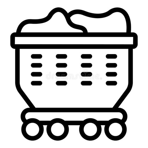 Haulage Freight Wagon Icon Outline Vector Cargo Logistics Service