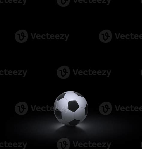 Soccer ball on black background 13871076 Stock Photo at Vecteezy