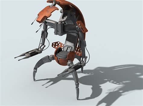 Star Wars Droideka D Model Max Obj Fbx Cgtrader