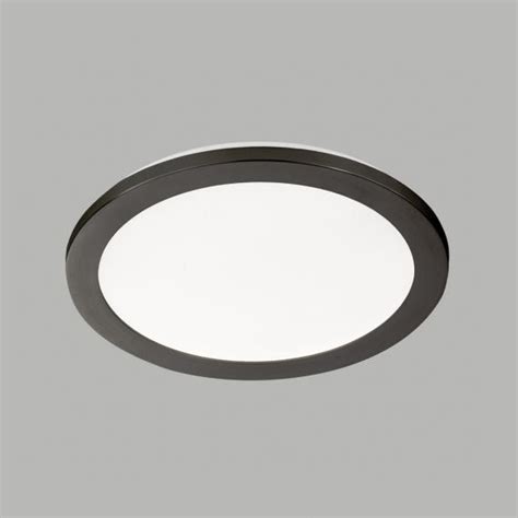 Schöner Wohnen Flat LED Deckenleuchte mit Dimmer rund schwarz opal weiß