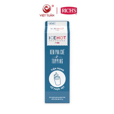 HỎA TỐC Kem Pha Chế Topping Ice Hot g Hương Vị Thơm Ngon Chi Phí Tối Ưu Phù Hợp Kinh