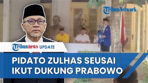 Full Zulkifli Hasan Optimis Prabowo Menang Pilpres Singgung