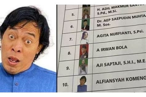 Pose Nyeleneh Dan Beda Sendiri Di Surat Suara Komeng Paparkan Visi