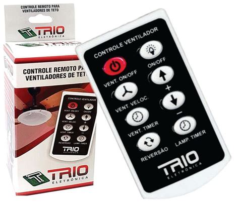 Controle Remoto Universal Trio Para Ventilador De Teto Acess Rios