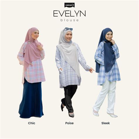 Evelyn Blouse Penggemar Blouse Malaysia Brunei Singapore Shopee