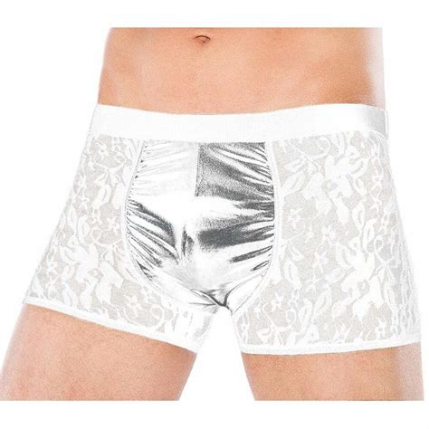 Iwemek Sexy Mens Wet Look Erotic Lingerie Mesh See Through Transparent