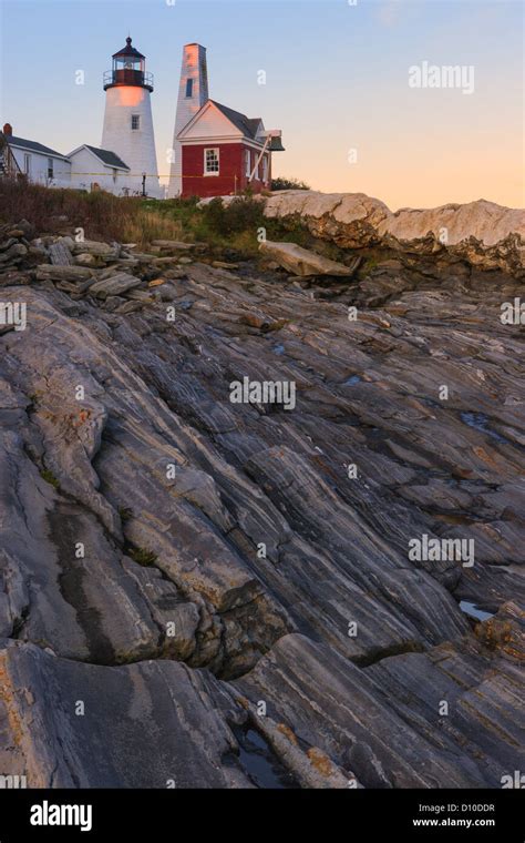 Pemaquid Point Light Maine Usa Stock Photo Alamy