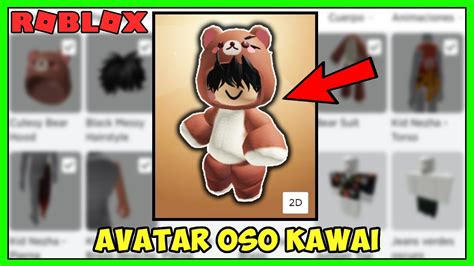 Como Hacer El Avatar De Oso Kawai En Roblox Youtube