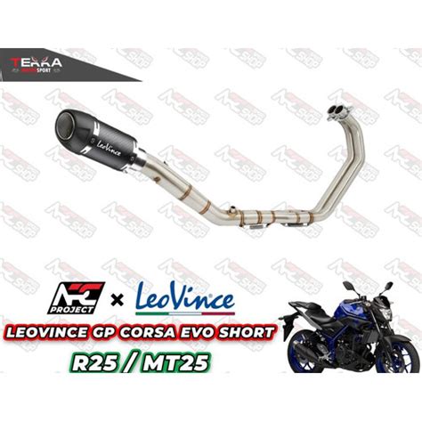 Jual Knalpot Leovince GP Corsa Evo Short Header ARC PROJECT Yamaha MT25