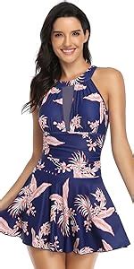 FLYILY Femme Tankini Maillot de Bain Bikini Set 2 Pièces Shorty avec