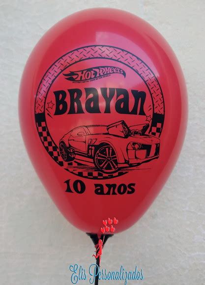 Bexiga Personalizada Hot Wheels Lados Elo Produtos Especiais