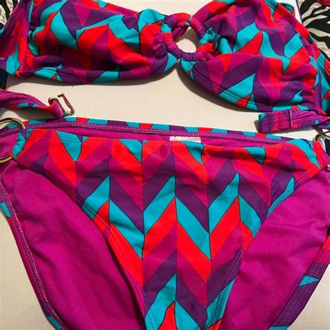 Xhilaration Swim Xl Aztec Bikini Beautiful Purplebright Colors Poshmark