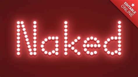 Naked Red Led Text Effect Generator