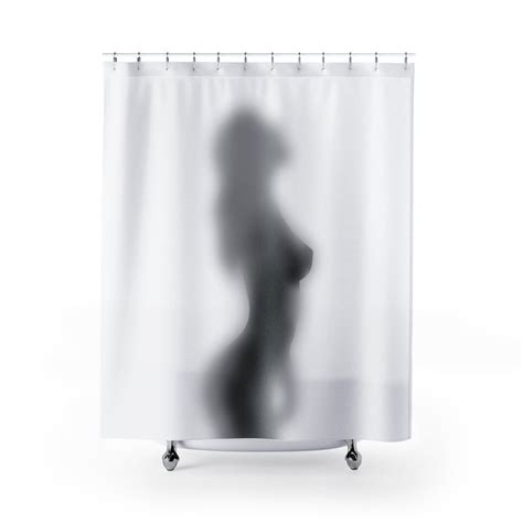 Home Shower Bathroom Curtain Funny Sexy Woman Nude Naked Silhouette Shadow Etsy