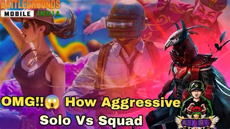 Omg 🤪how Aggressive Solo Vs Squad Intense Situations1v4 Clutches Bgmi Pubg Mobile