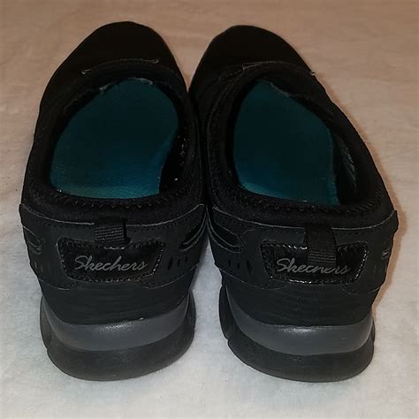 Black Sketchers Memory Foam Slip In Walking Shoes Gem