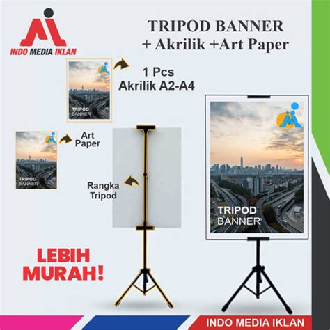 Jual Tripod Banner Stand Poster Tripod Plus Cetak Tripod Saja Kota