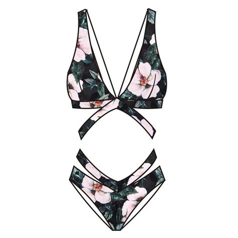Women S Wear Flower Custom Sexy Bikini Multiple Colors Available