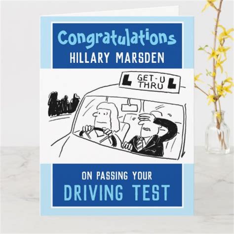 Congratulations On Passing Your Driving Test Card Zazzle