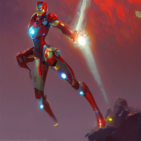 Prompthunt Female Iron Man In Bikini Armor With A Jetpack D D