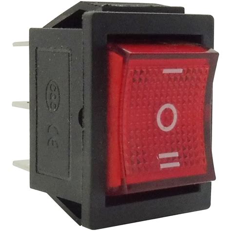 Двухполюсный переключатель KCD4-203N-C6-Red/6P on-off-on купить с ...