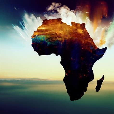 Premium AI Image Map Of Africa With Its Riches