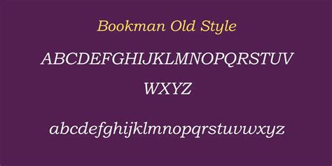 Bookman Old Style Font Free Download