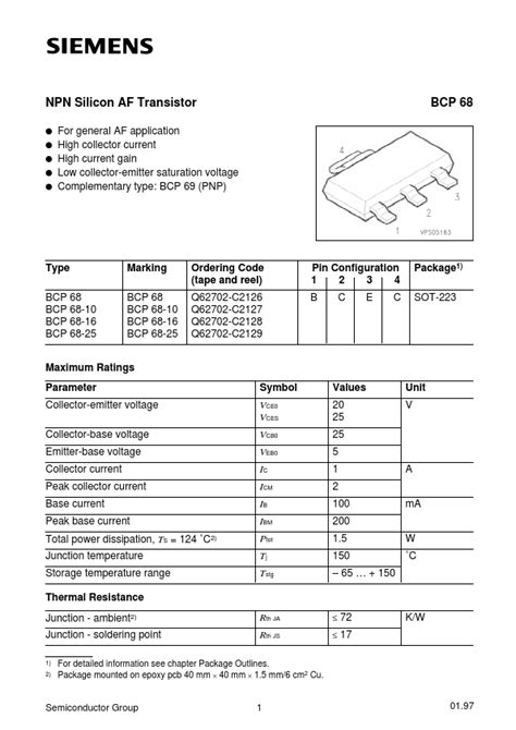 Q C Datasheet Npn Silicon Af Transistor For General Af