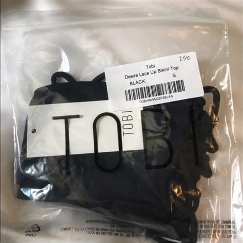 Tobi Swim Nwt Tobi Black Lace Up Bikini Top Poshmark