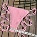 Solid Triangle Beaded Crochet Bikini Set In Baby Pink Etsy
