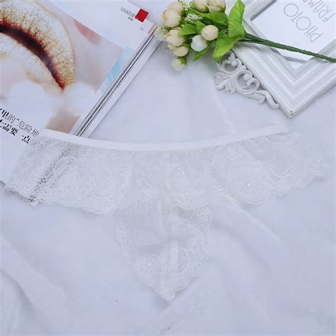 Hommes Transparent Dentelle Ouvert Butt Bulge Pouch Slip G String Bikini Gay Hommes Sexy Sous