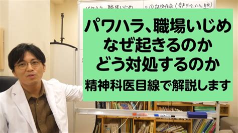 第二部各論 第2章9節 パワハラ、職場いじめがなぜ起きるのか、どう対処したらいいのか、精神科医目線で解説します【精神科医・益田裕介早稲田