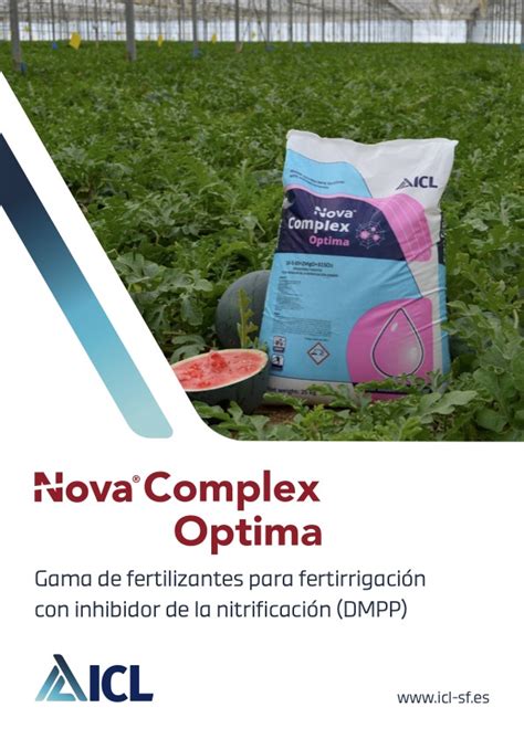 ICL lanza en Fruit Attraction su nuevo catálogo Nova complex Optima la