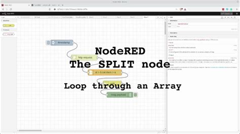 Nodered Tutorial Iterate An Array With The Split Node Youtube