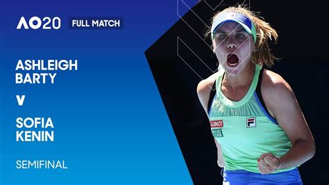 Ashleigh Barty V Sofia Kenin Full Match Australian Open