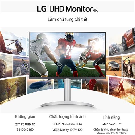 Màn Hình LG 27UP850 W 27 Inch UHD 4K IPS HDR USB Type C Hàng Chính