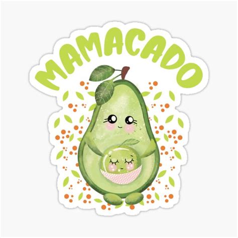 Mamacado Baby Girl Cute Avocado Pregnant Avocado Gift For Mom Sticker